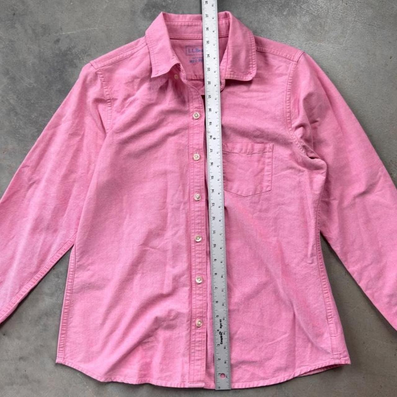 L.L.Bean Pink Salmon Button Up Shirt Medium — image 5 of 6